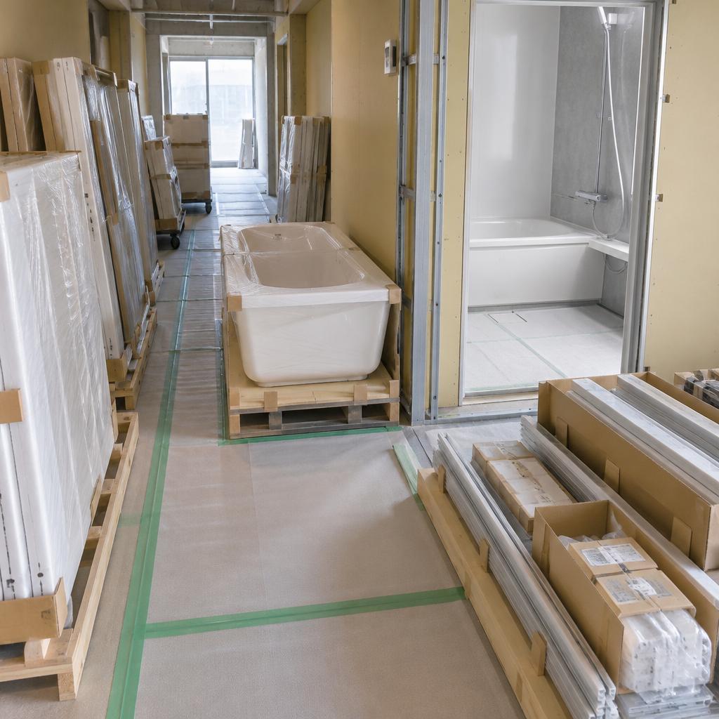 大切な部材を、現場に合わせて丁寧に荷揚げ・搬入